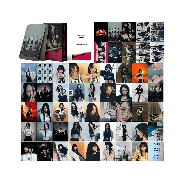 Set 55 Photocards / Lomo Card Diseño Le Sserafim - Unforgiven Kpop 2