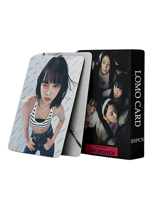 Set 55 Photocards / Lomo Card Diseño Le Sserafim - Unforgiven Kpop