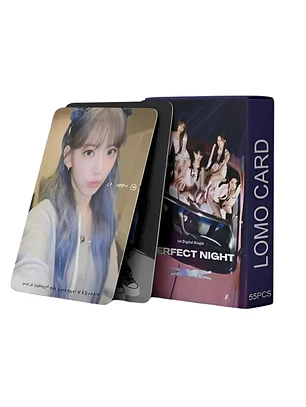 Set 55 Photocards / Lomo Card Diseño Le Sserafim - Perfect Night Kpop