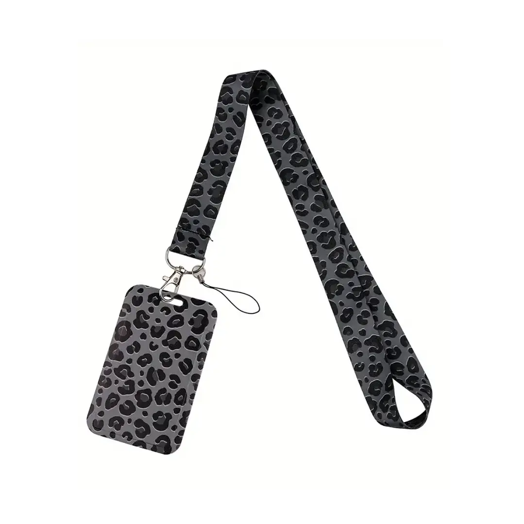 Portacredencial + Lanyard Diseño De Moda Animal Print 1