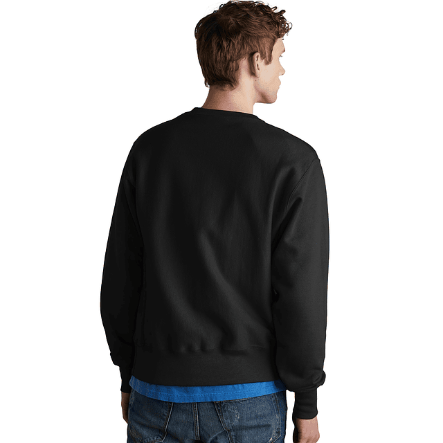 Poleron Champion Reverse Weave Crewneck Small Logo - Negro