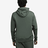 POLERON mens Nike Sportswear Club Fleece Pullover Green Hoodie