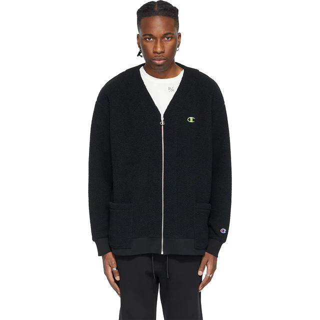 Cardigan Champion Sherpa - Negro