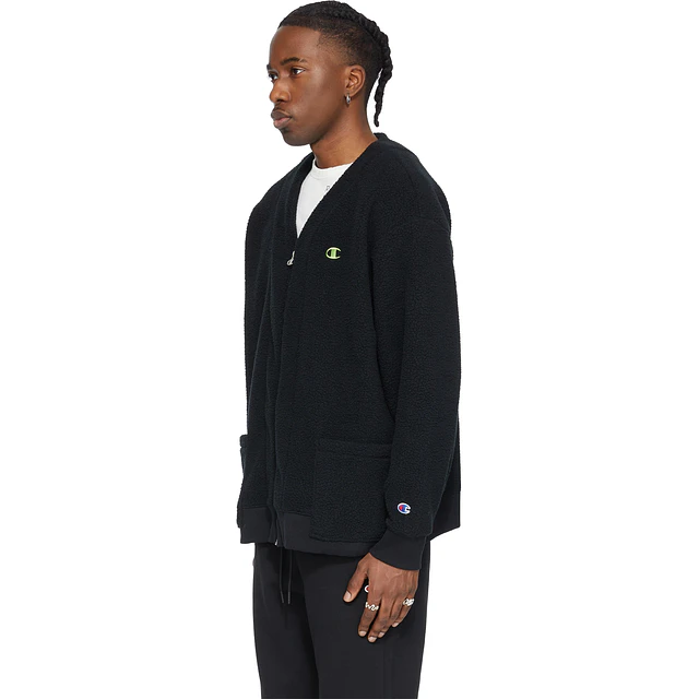Cardigan Champion Sherpa - Negro
