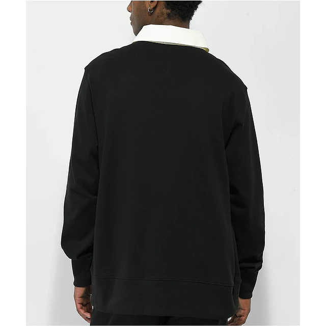 Poleron Champion Black Rugby Shirt