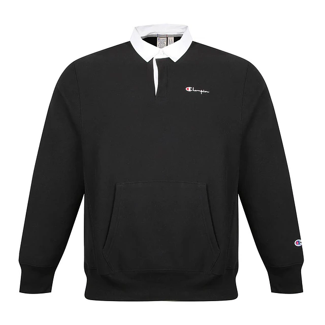 Poleron Champion Black Rugby Shirt