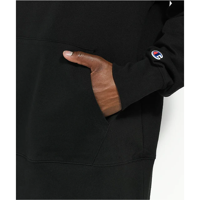 Poleron Champion Black Rugby Shirt