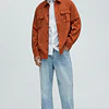 Camisa Ardee Suede Over - Café