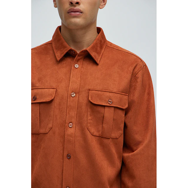 Camisa Ardee Suede Over - Café