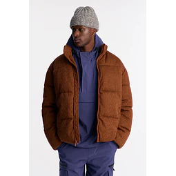 Parka Chamarra de Mezclilla Textured Cable Knit Cabin - Café