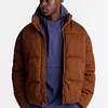Parka Chamarra de Mezclilla Textured Cable Knit Cabin - Café