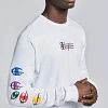 Polera Champion Manga Larga Logos - Blanco 