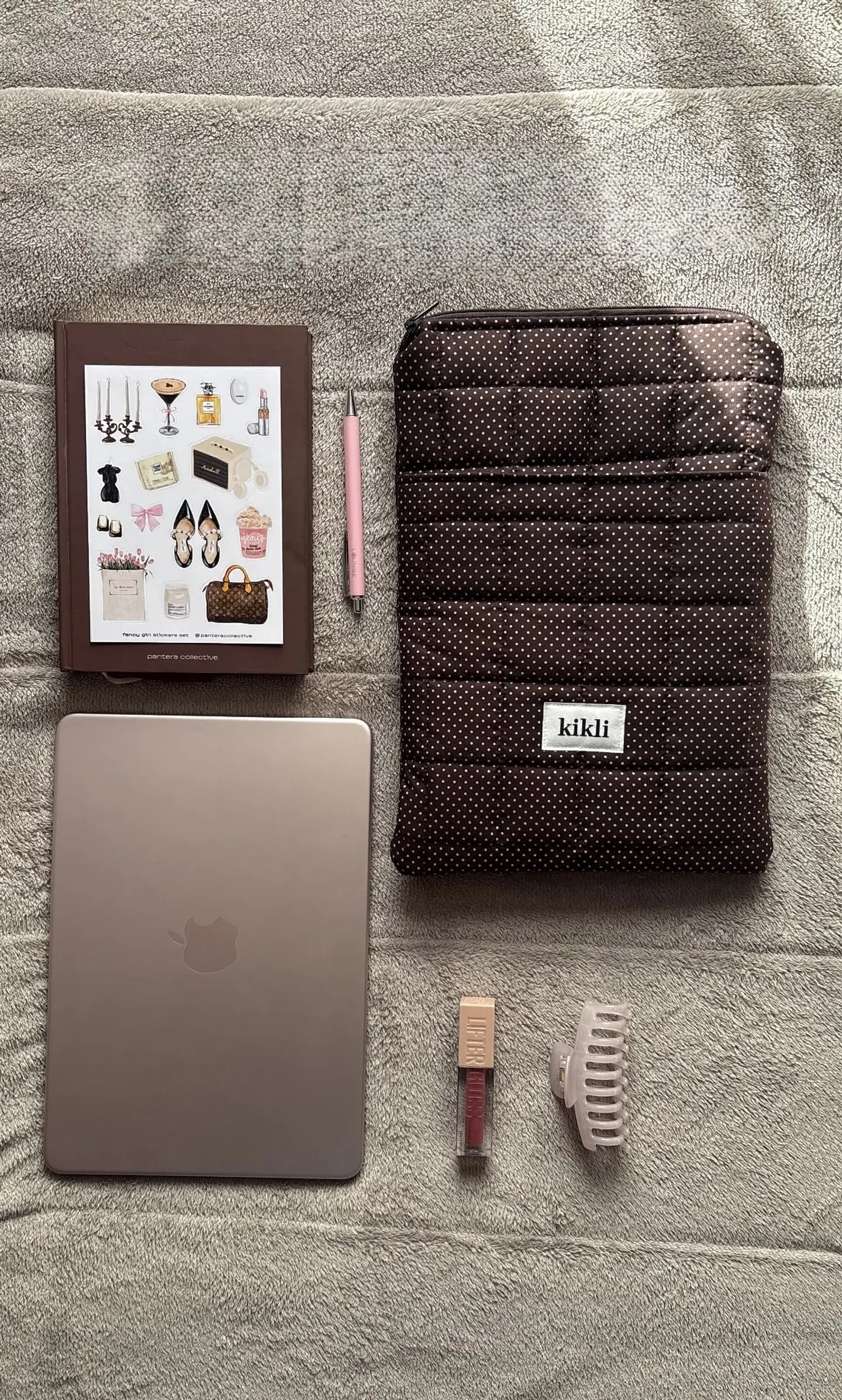 funda laptop/ipad polka dots chocolate 2