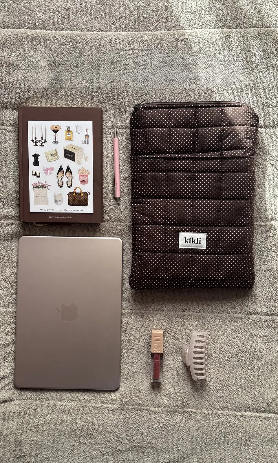 funda laptop/ipad polka dots chocolate 2