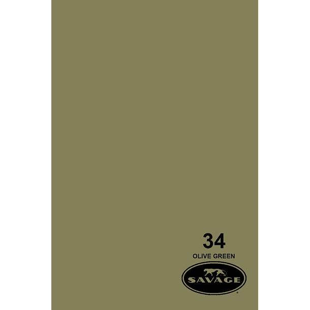 Fondo de papel Savage Olive Green 1,35 X 11 mts.