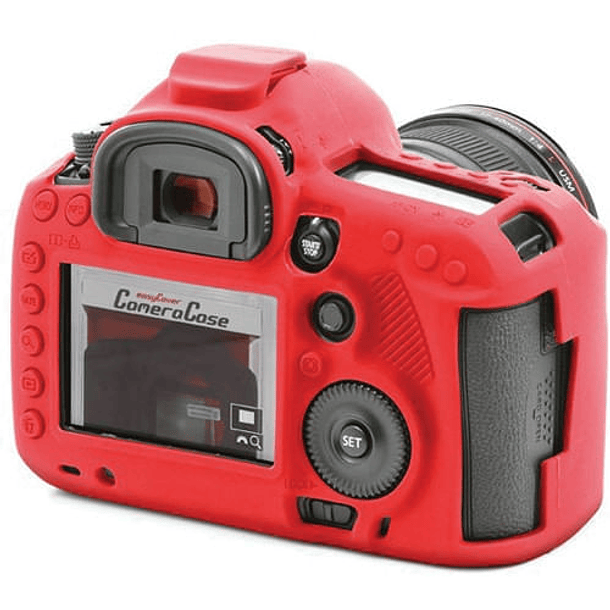 Piel de Silicona EasyCover Canon 5D Mark III/5DS/5DS R Rojo 3