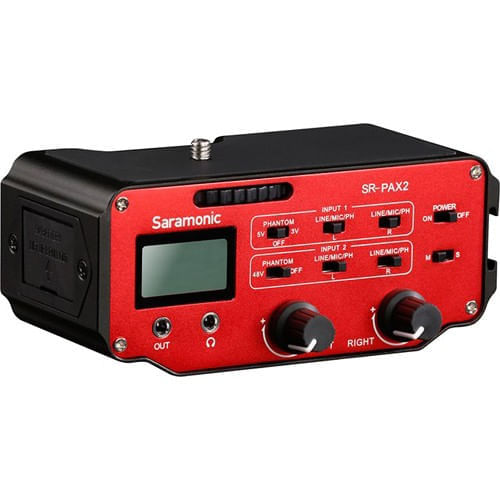 Adaptador Audio Saramonic SR-PAX2 Camaras DSLR