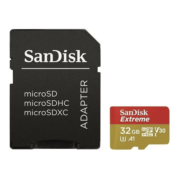 Memoria MicroSD SanDisk 32GB Extreme 100MB/S UHS-I Con Adaptador 1