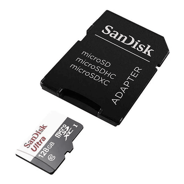 Memoria MicroSD SanDisk 128GB Ultra 100MB/S UHS-I Con Adaptador