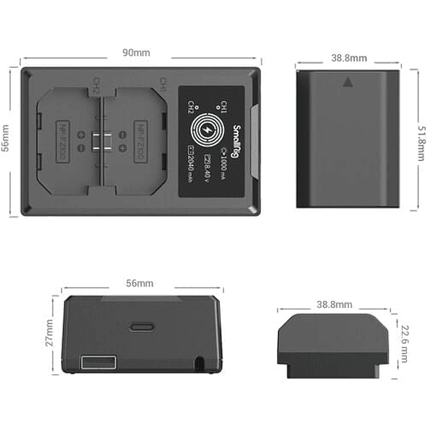 Kit cargador y batería SmallRig NP-FZ100 Camera 3824 3