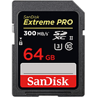 Memoria SD SanDisk 64GB Extreme PRO 300MB/S UHS-II 1