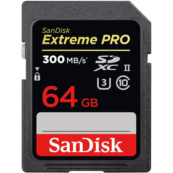 Memoria SD SanDisk 64GB Extreme PRO 300MB/S UHS-II