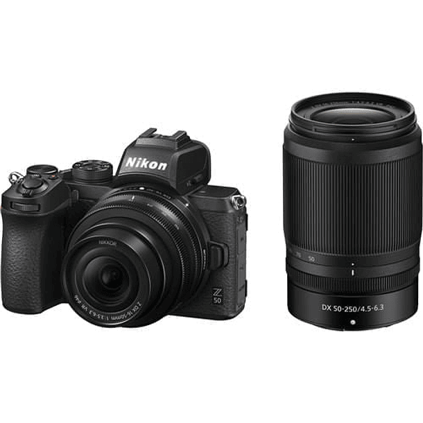 Cámara Mirrorless Nikon Z50 + Lentes 16-50mm Y 50-250mm