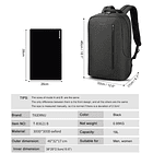 Mochila Tigernu T-B3621B Backpack Executive Black/Grey 15.6