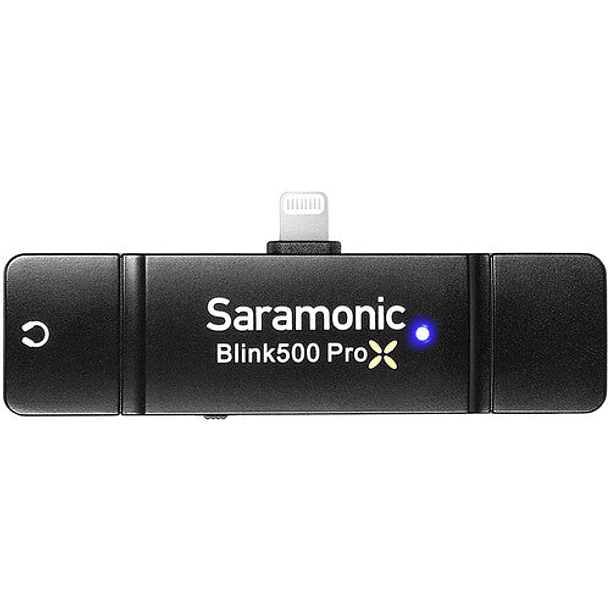 Sistema de Micrófono Lavalier Inalámbrico Saramonic Blink 500 ProX B4 Digital para Dos Personas con Conector Lightning 3