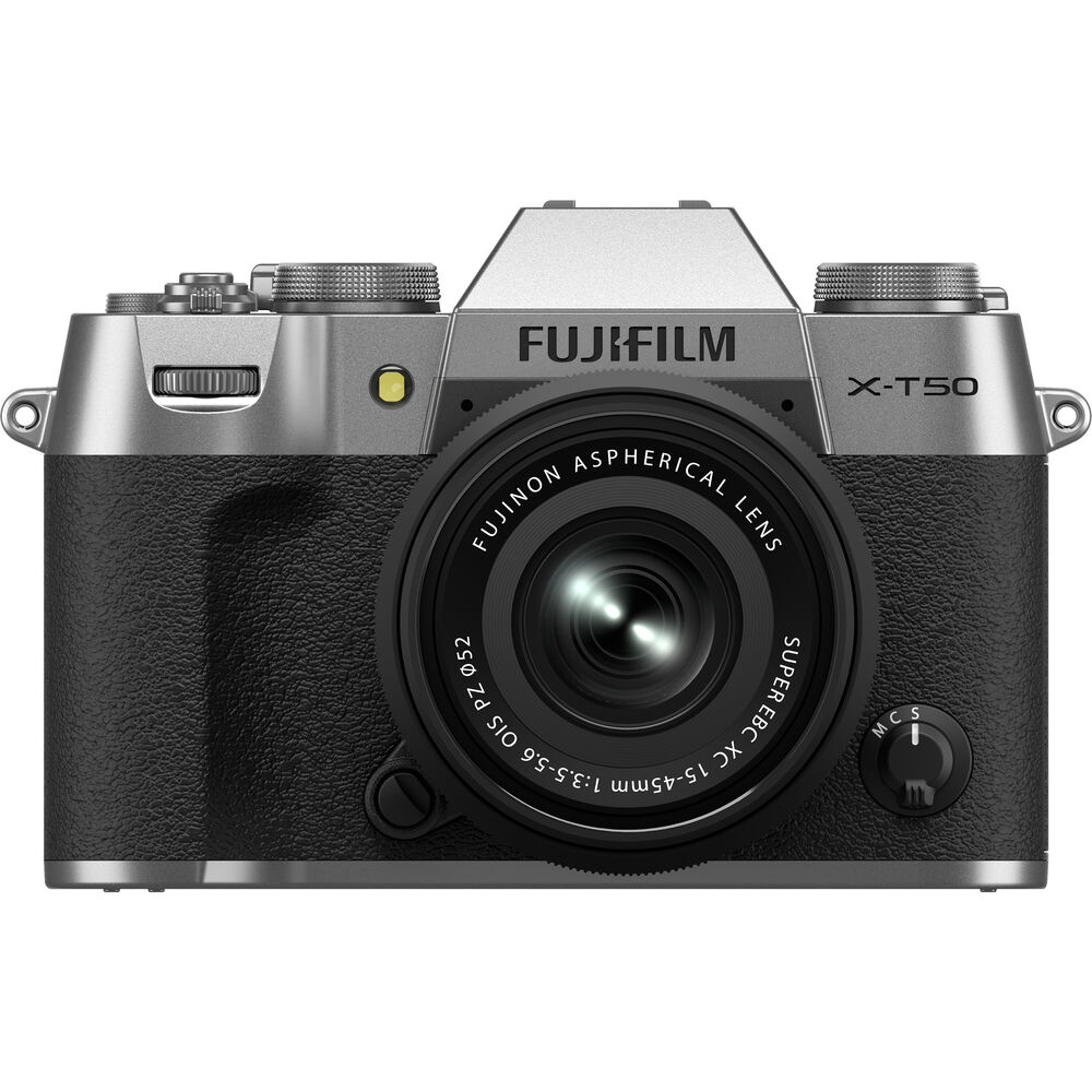 Camara FUJIFILM X-T50 Mirrorless con Lente 15-45mm f/3.5-5.6 Lens (Silver)