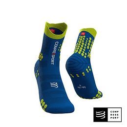 Calcetines de Trail Running Pro Racing Socks v3.0 Blue/Lime, Compressport