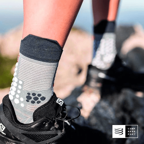 Calcetines de Trail Running Pro Racing Socks v3.0 Grey Melange , Compressport