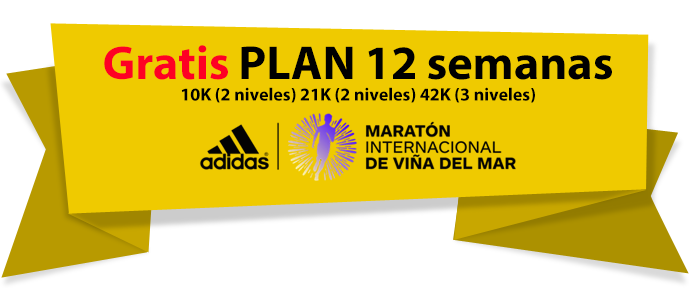 Inscríbete ahora Plan Gratuito Online 12 semanas Maratón de Viña (10K, 21K y 42K)
