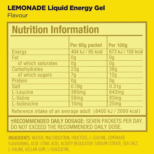 Energy Gel Liquid lemonade (Unidad), Gu