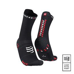 Pro Racing Socks Run High v4.0 Black/Red, Compressport