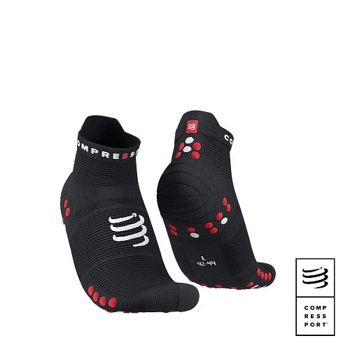 Pro Racing Socks Run Low v4.0 Black/Red, Compressport