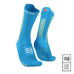 Pro Racing Socks Bike v4.0 Fluo Blue/ Primerose, Compressport