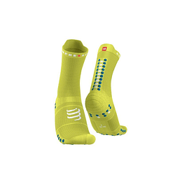 Pro Racing Socks Run High v4.0 Prime Rose/Fjord Blue, Compressport