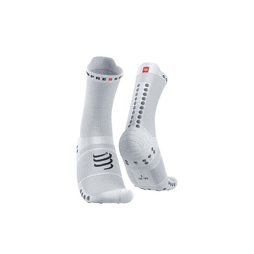 Pro Racing Socks Run High v4.0 White/Alloy, Compressport