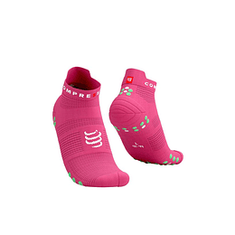 Pro Racing Socks Run Low v4.0 - Hot Pink/Summer Green, Compressport