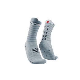 Pro Racing Socks Run High Ultralight v4.0 White/Alloy, Compressport