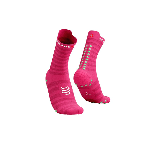 Pro Racing Socks Run High Ultralight v4.0-Hot Pink/Summer Green, Compressport