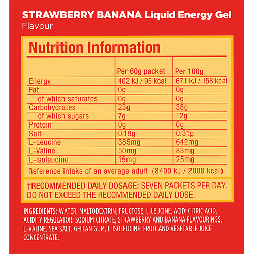 Energy Gel Liquid Strawberry Banana, Gu