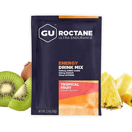 Roctane Ultra Endurance Tropical Fruit (10 sobres, con cafeína), Gu