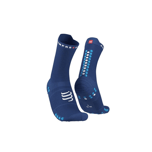 Pro Racing Socks Run High v4.0 Sodalite/Fluo Blue, Compressport
