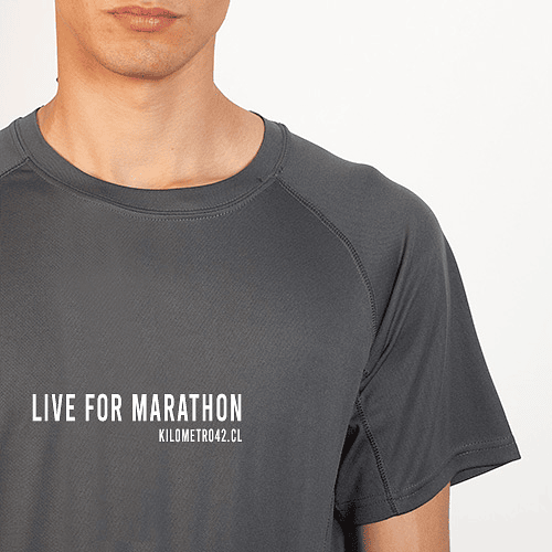 Polera técnica hombre Marathon Trainning gris