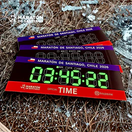 Imán personalizable tiempo final Maratón de Santiago 2026, Finishtime