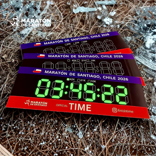 Magneto personalizable tiempo final Maratón de Santiago 2026, Finishtime
