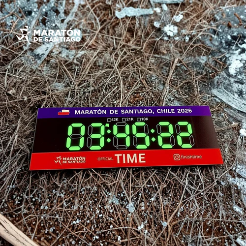 Magneto personalizable tiempo final Maratón de Santiago 2026, Finishtime