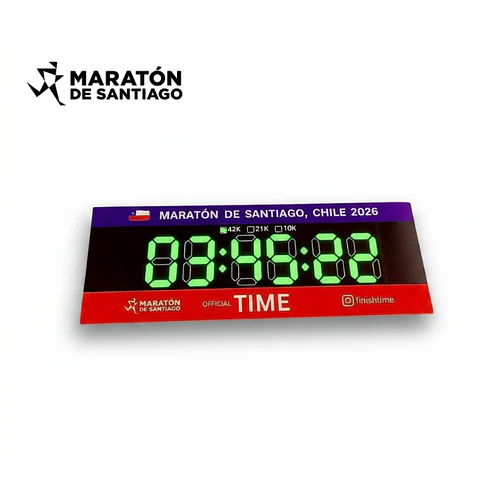 Magneto personalizable tiempo final Maratón de Santiago 2026, Finishtime